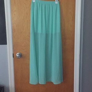 Teal, forever 21 maxi skirt